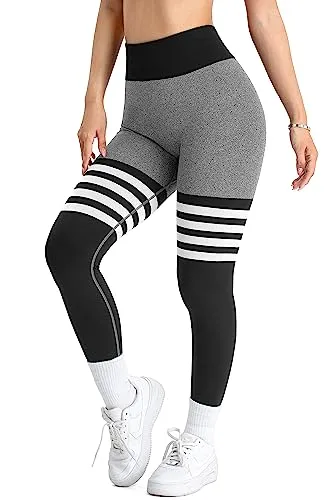 A AGROSTE Seamless Workout Leggings for Women Scrunch Butt Lifting Leggings Booty High Waisted Yoga Pants Gym Leggings