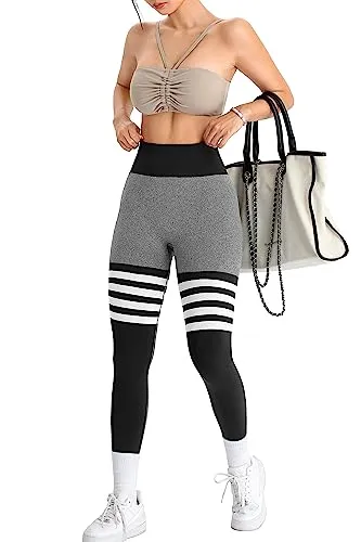 A AGROSTE Seamless Workout Leggings for Women Scrunch Butt Lifting Leggings Booty High Waisted Yoga Pants Gym Leggings