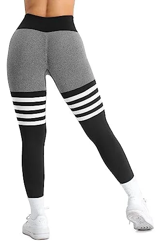 A AGROSTE Seamless Workout Leggings for Women Scrunch Butt Lifting Leggings Booty High Waisted Yoga Pants Gym Leggings