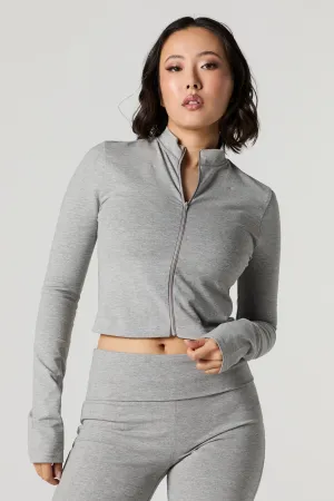 Active Mock Neck Zip Up Jacket