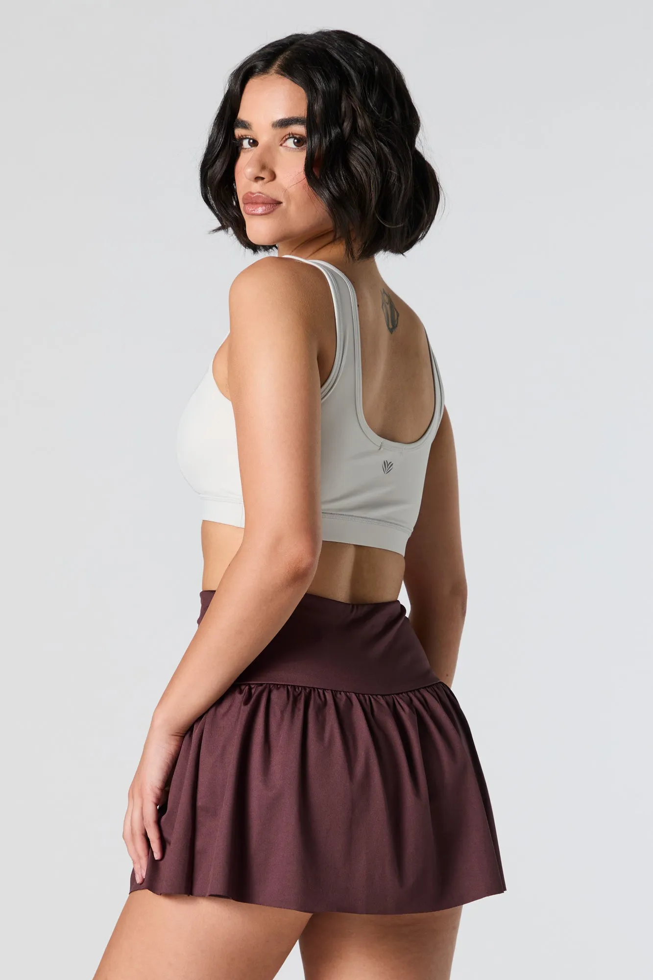 Active Ruched Skort with Phone Pocket