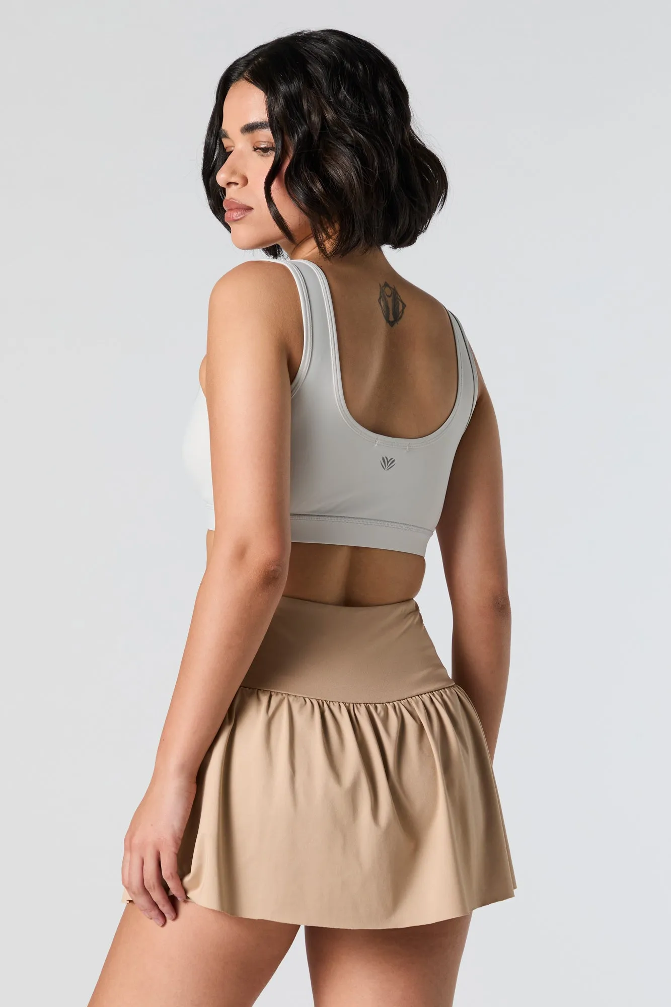 Active Ruched Skort with Phone Pocket