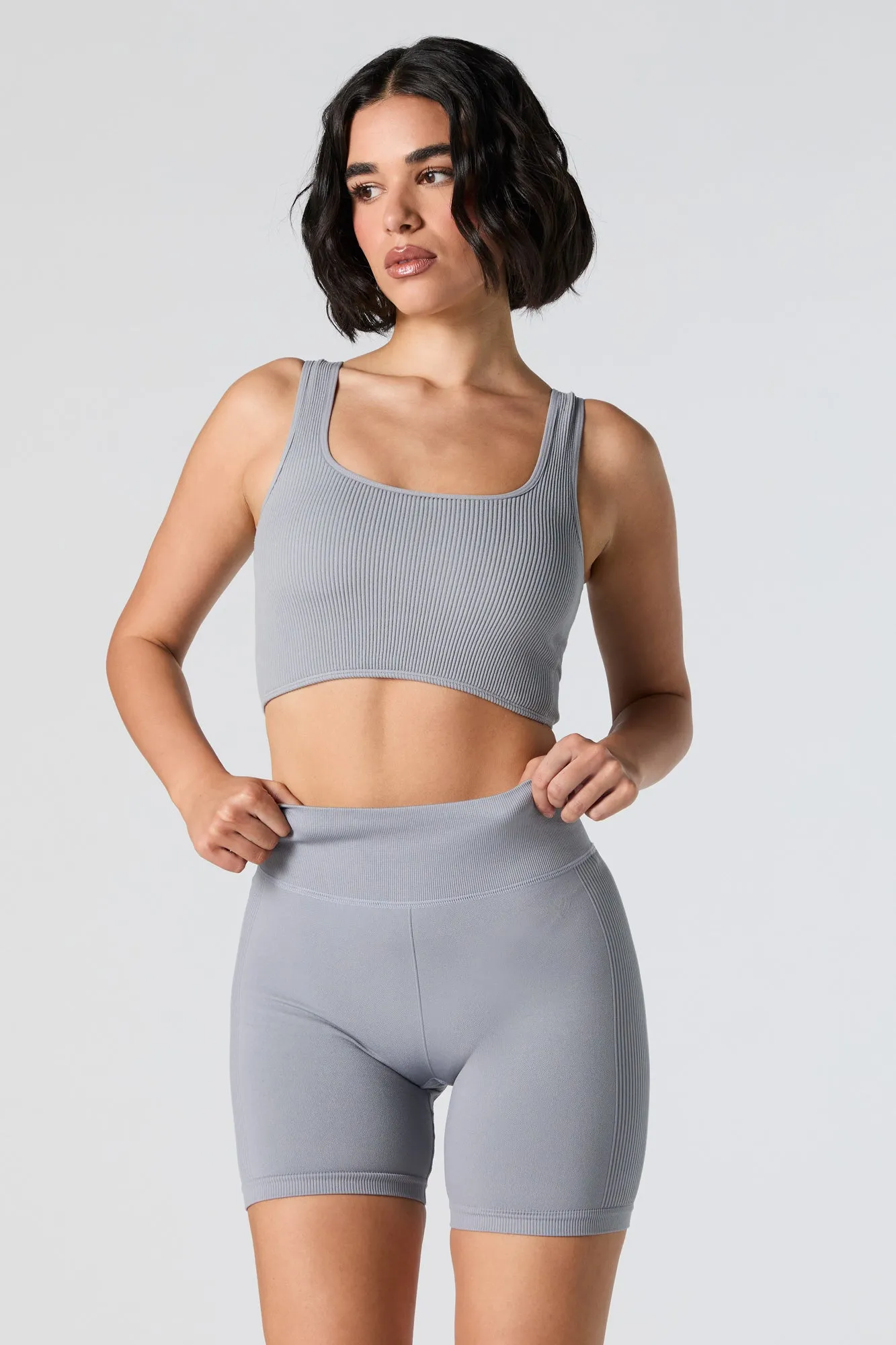 Active Seamless Side Ribbed Biker Short