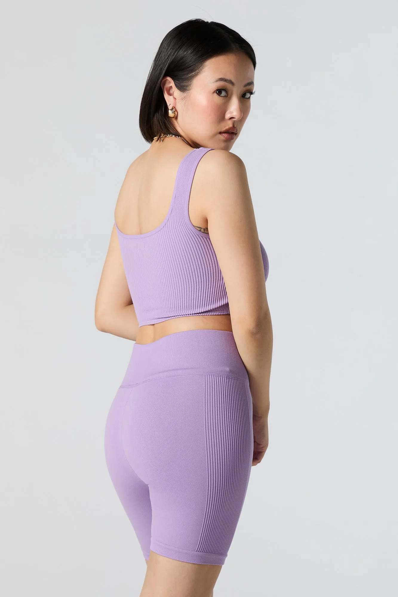 Active Seamless Side Ribbed Biker Short