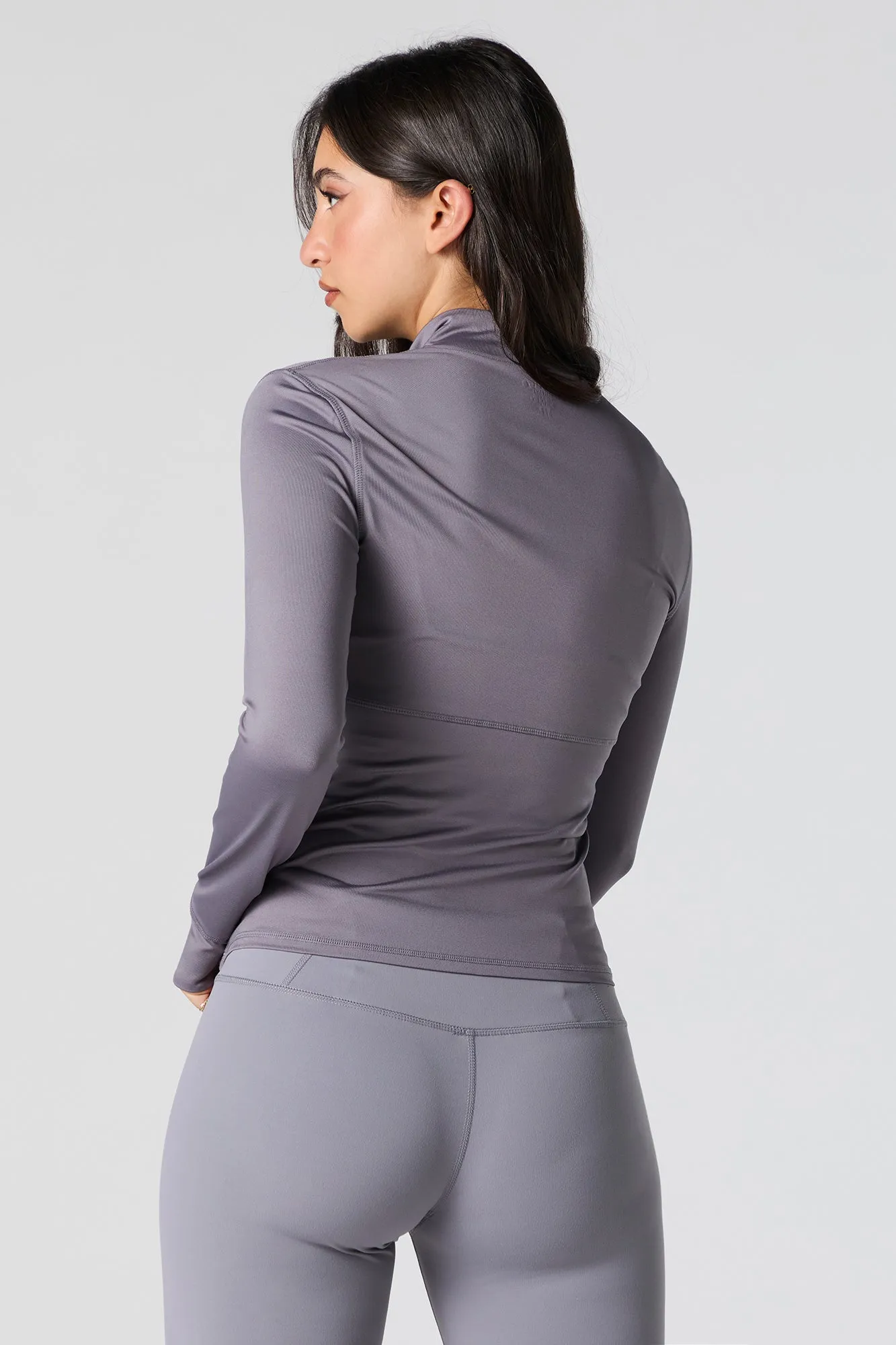 Active Zip-Up Long Sleeve Top