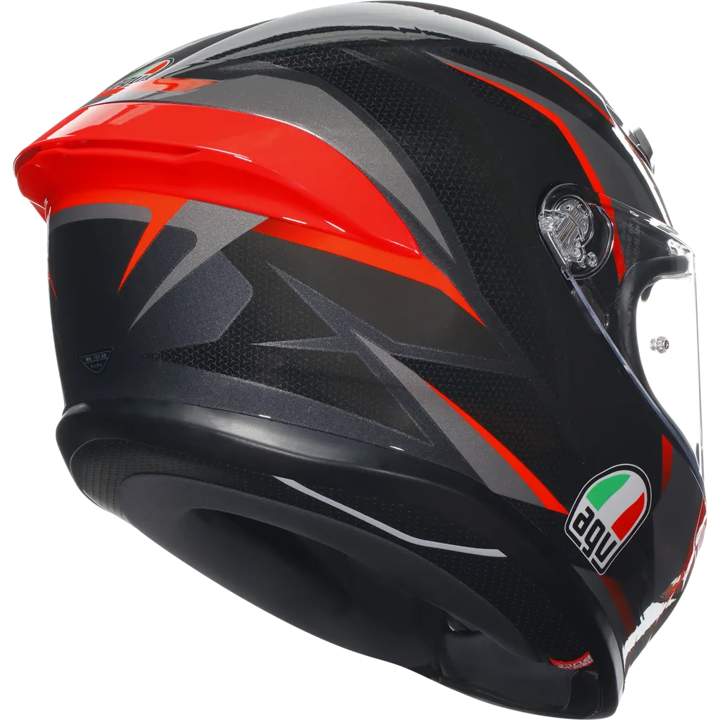 AGV K6-S Slashcut - Black / Grey / Red