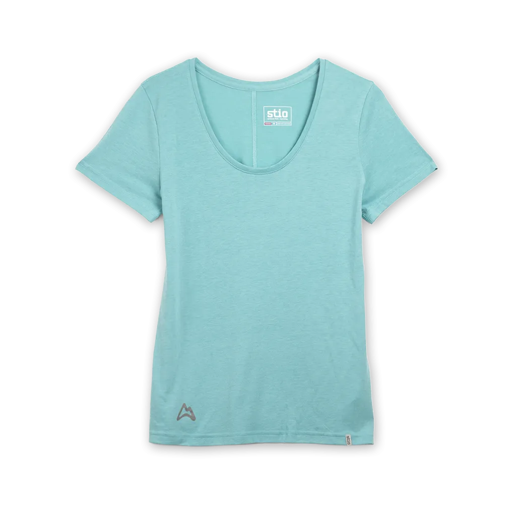 AllTrails × Stio Women's Divide Scoop Neck Tee - Calming Water