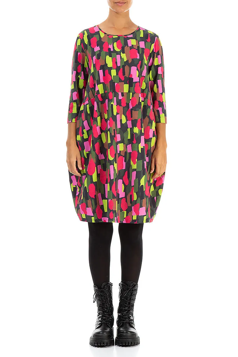 Balloon Paint Mosaic Cotton Dress