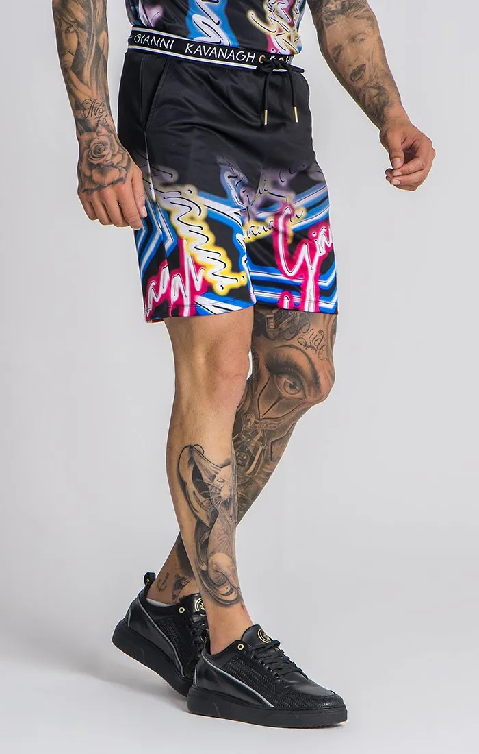 Black Soho Faded Shorts