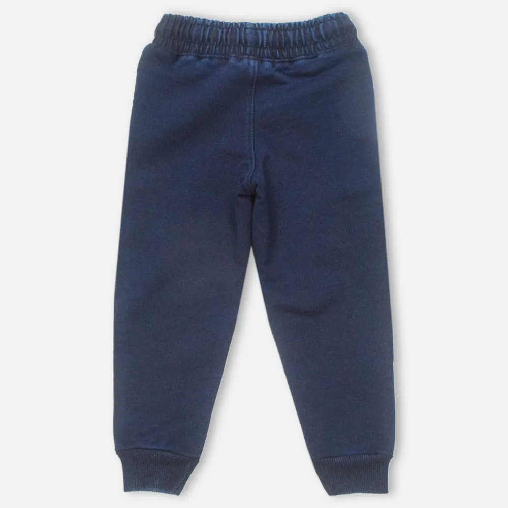 Blue Elasticated Waist Joggers