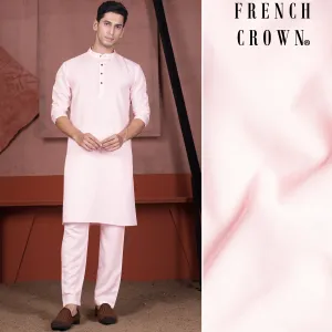 Blush Peach Viscose Kurta Set