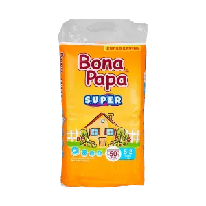 BONA PAPA SUPER BABY DIAPERS S-2 MINI 3-6 KG 50PCS