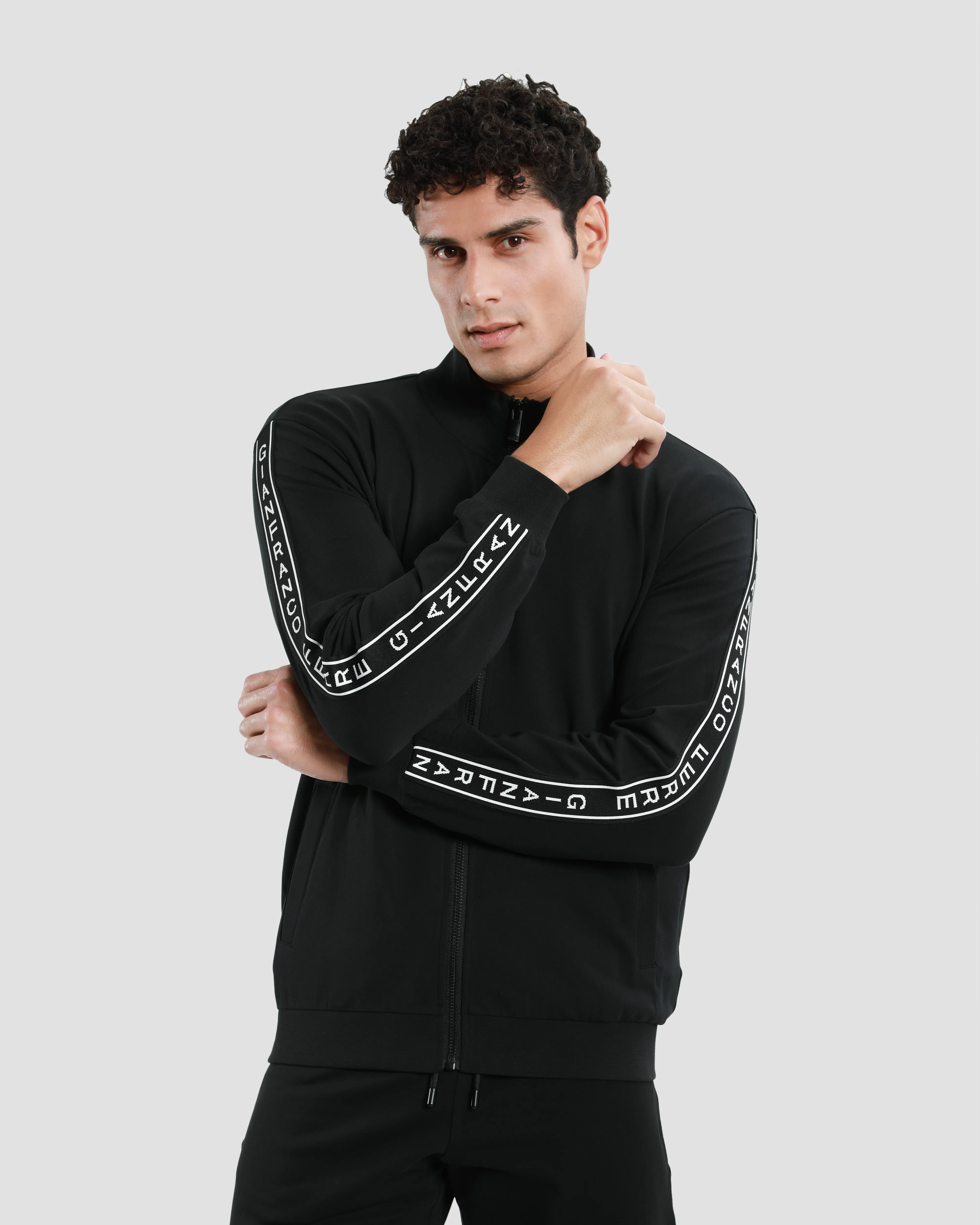 Brand Taped Sleeve Tracksuit Jacket