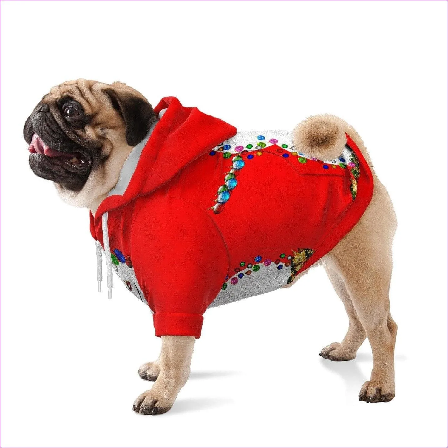 Christmas Lights Snowman Premium Dog Hoodie