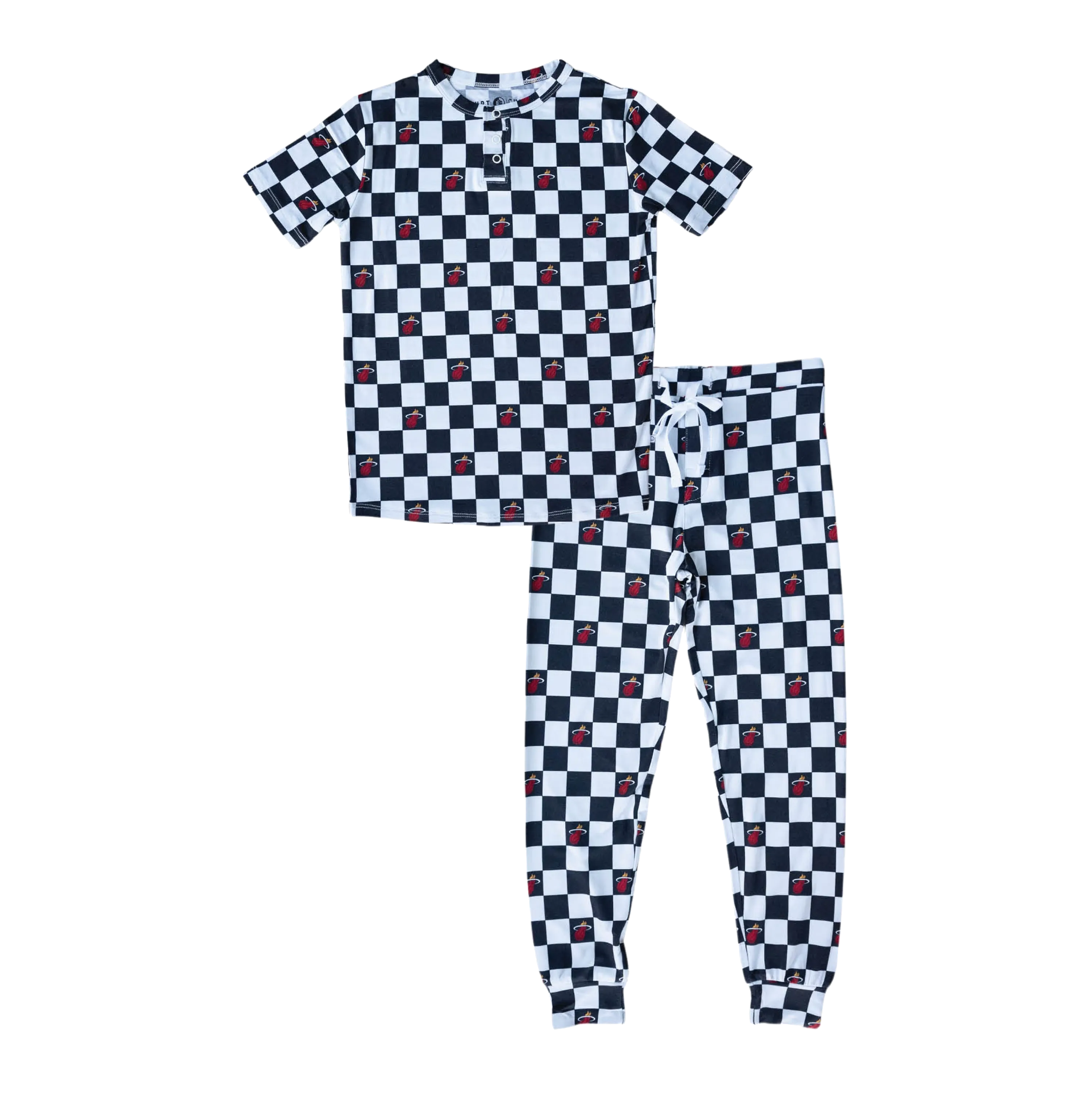 Court Culture X Everyday Leisure Checkerboard Short Sleeve PJ Set