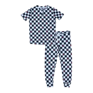 Court Culture X Everyday Leisure Checkerboard Short Sleeve PJ Set