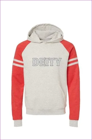 Deity Varsity Red Colorblocked Raglan Hoodie