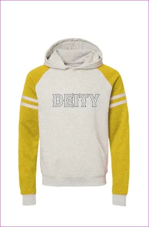 Deity Varsity Yellow Colorblocked Raglan Hoodie