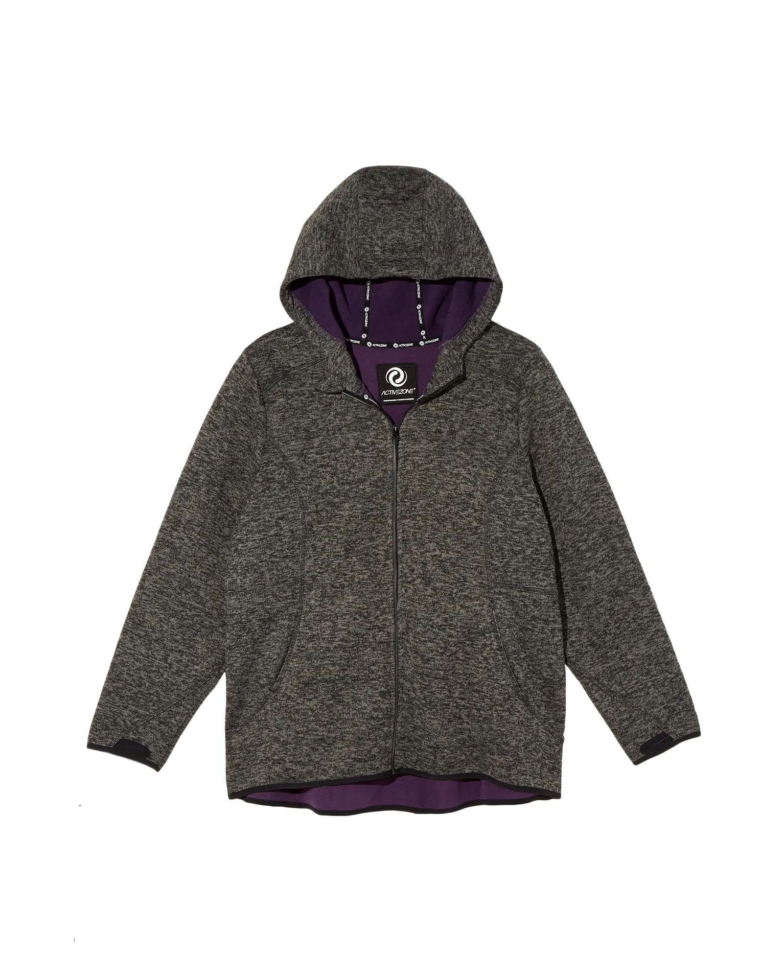 Everest Hooded Sweater Jacket | Charcoal Grey