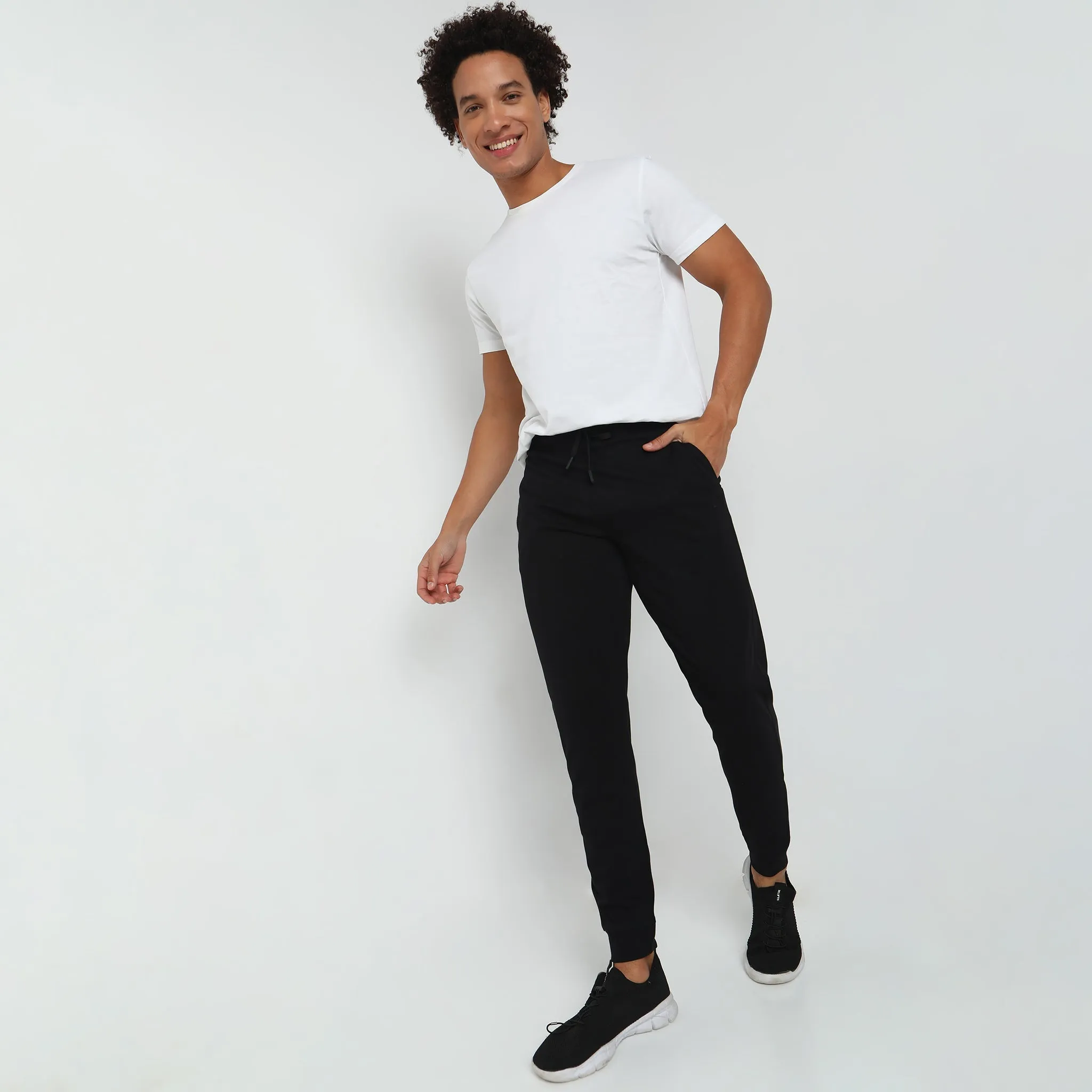 Flex Pants with Secure Mobile Pocket - Mid Rise Joggers