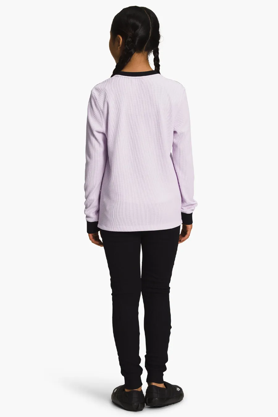 Girls Baselayer North Face Teen Waffle Baselayer Lavender Fog