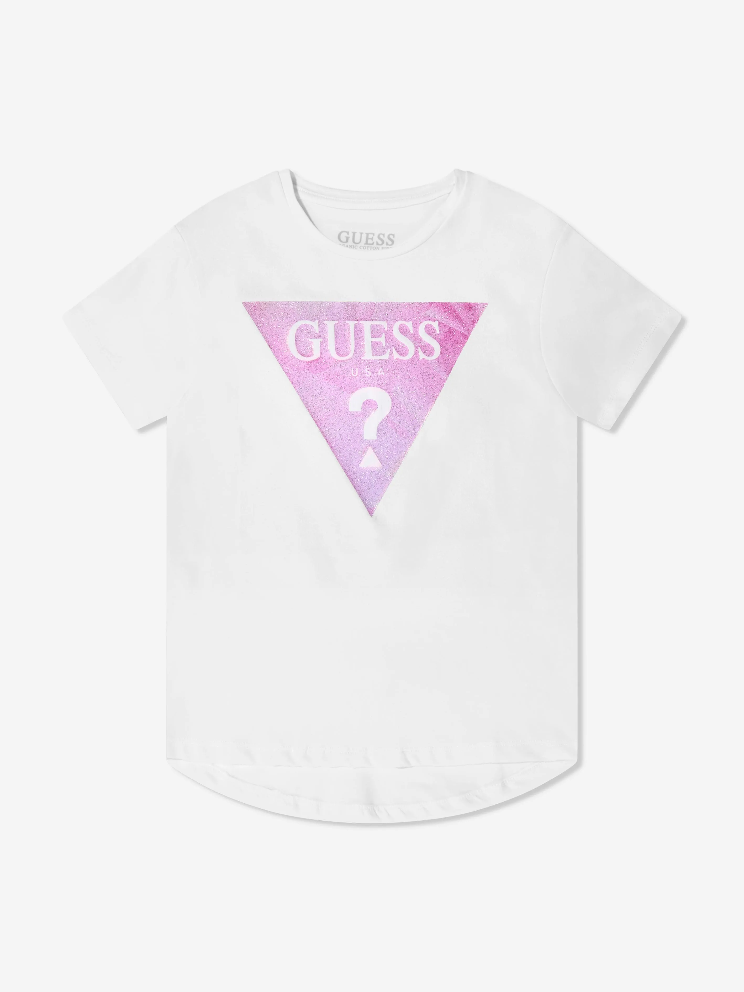 Guess Girls Logo T-Shirt in White