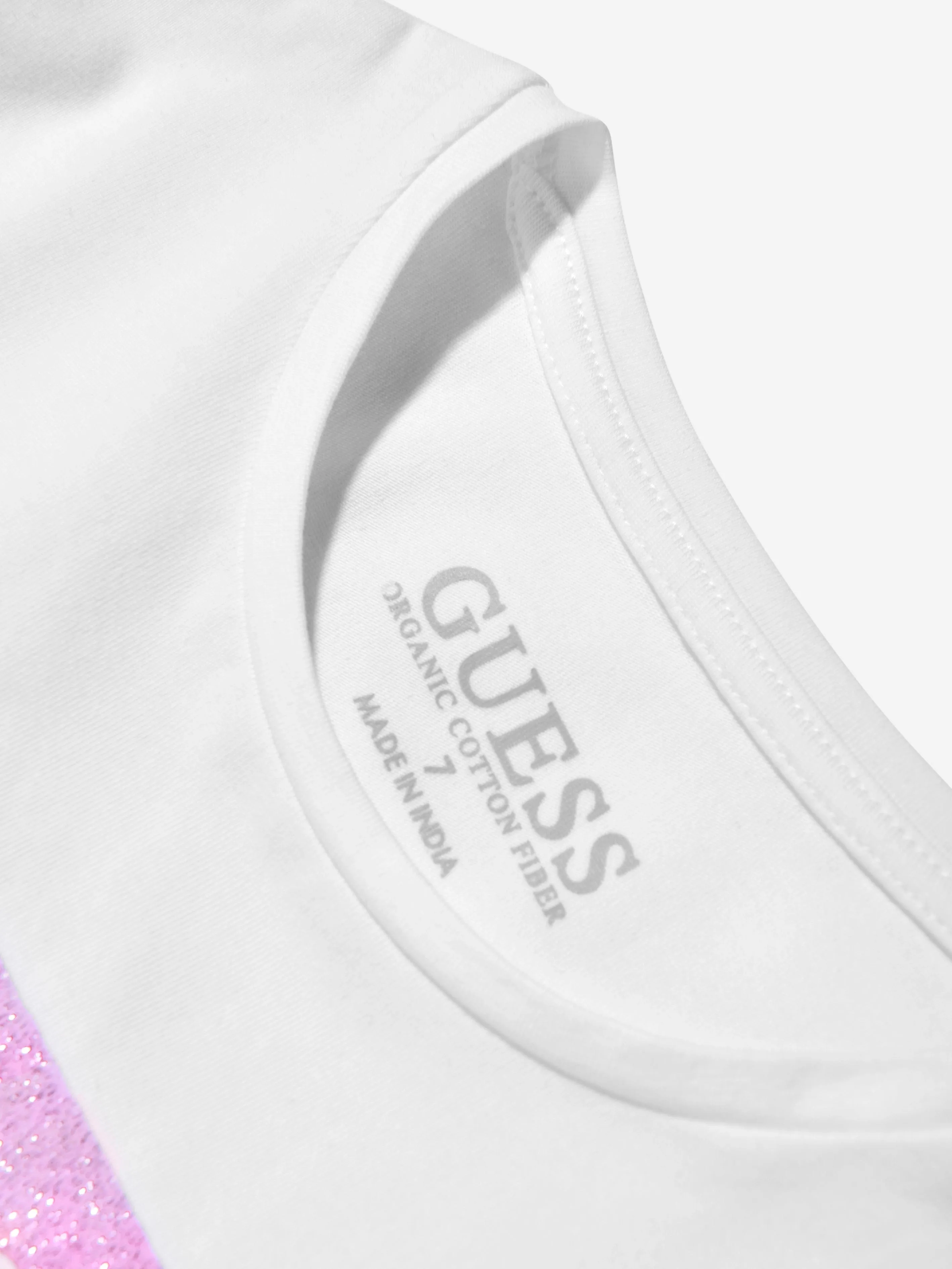 Guess Girls Logo T-Shirt in White