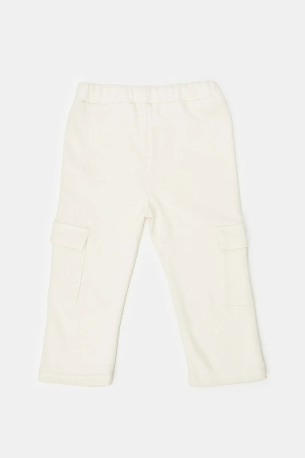 Infant Girls Beige Side Pockets Active Pant