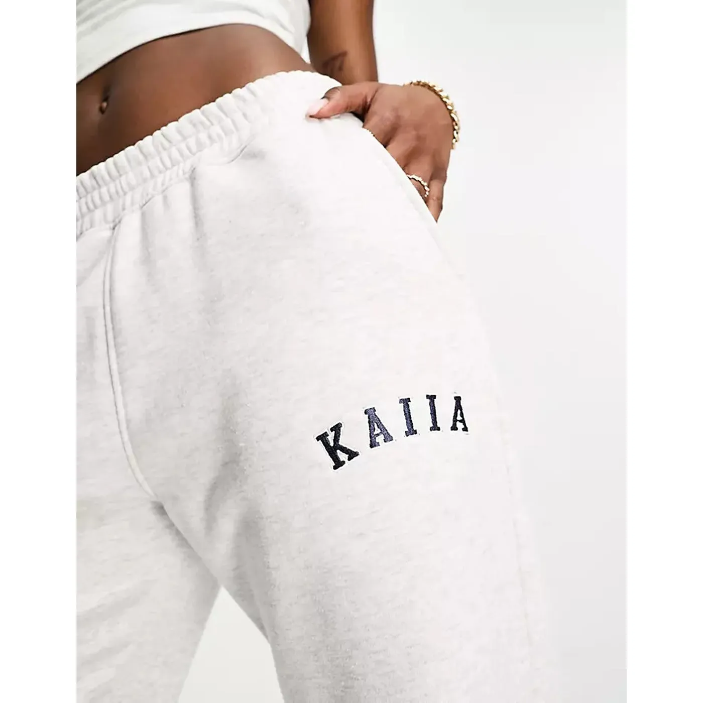 Kaiia Grey Wide Leg Joggers