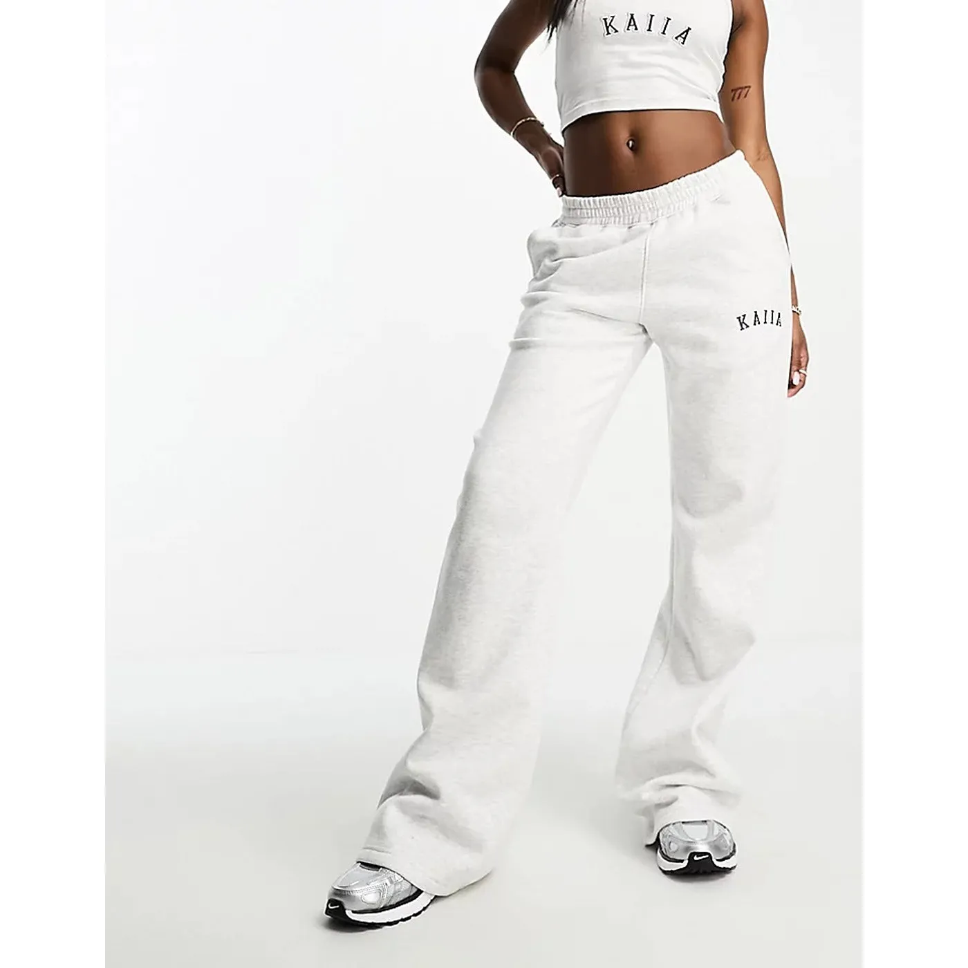 Kaiia Grey Wide Leg Joggers