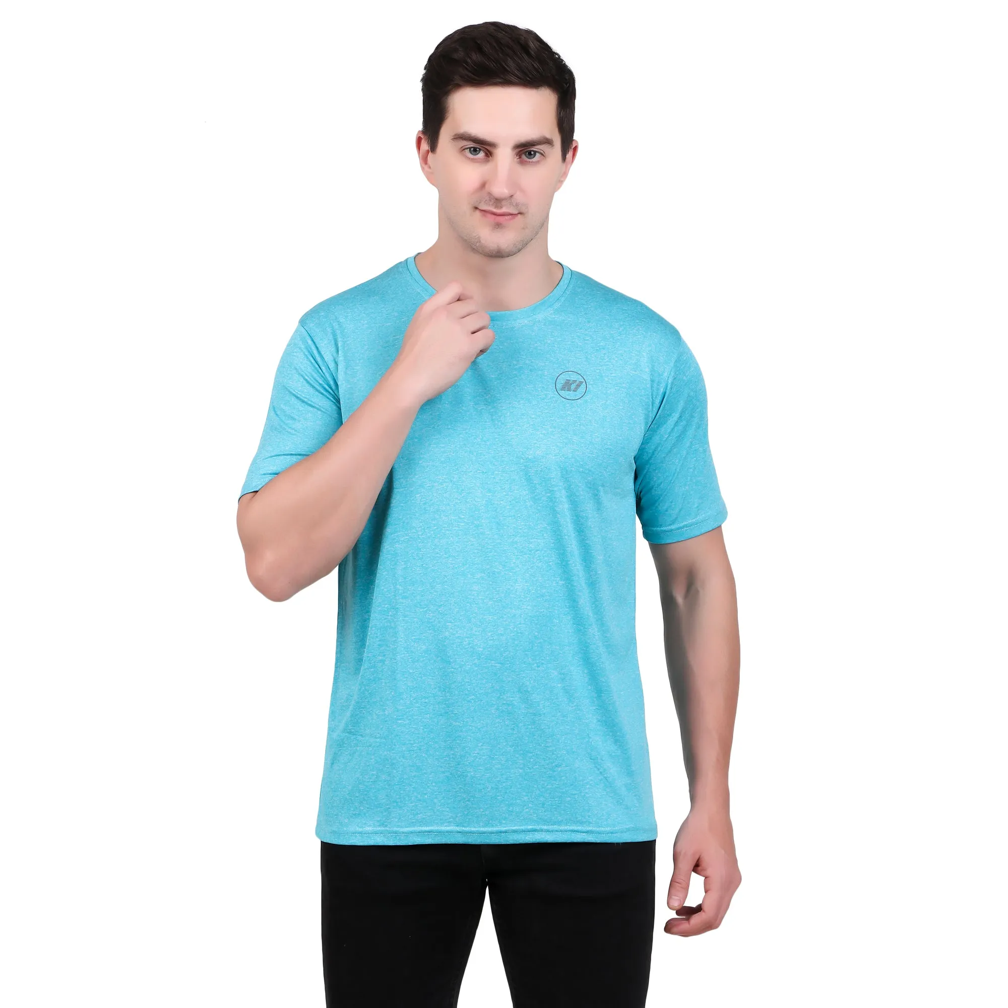 KI Activewear Sky Blue Men's Performance T-Shirt - Lightweight, Breathable, and Stylish