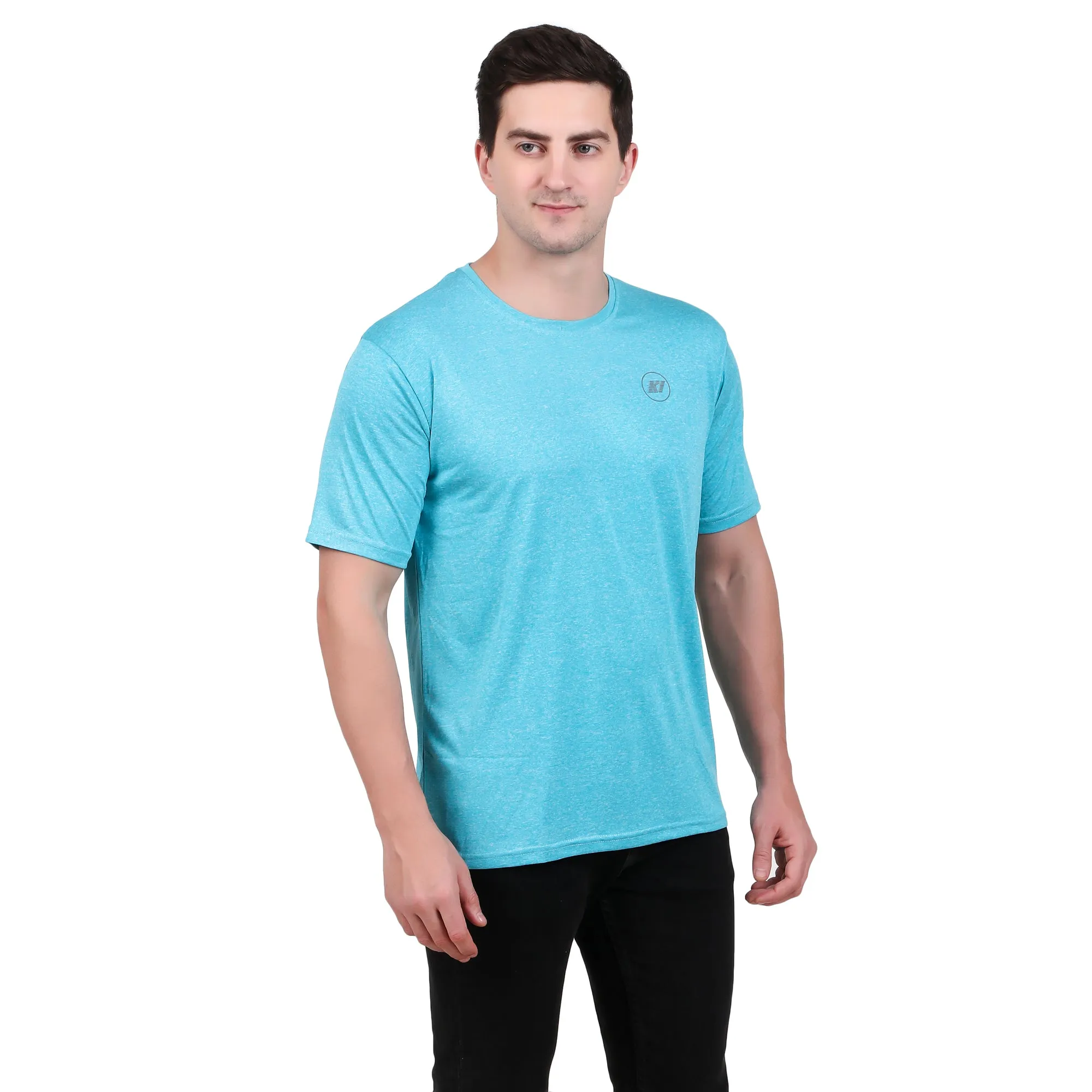 KI Activewear Sky Blue Men's Performance T-Shirt - Lightweight, Breathable, and Stylish