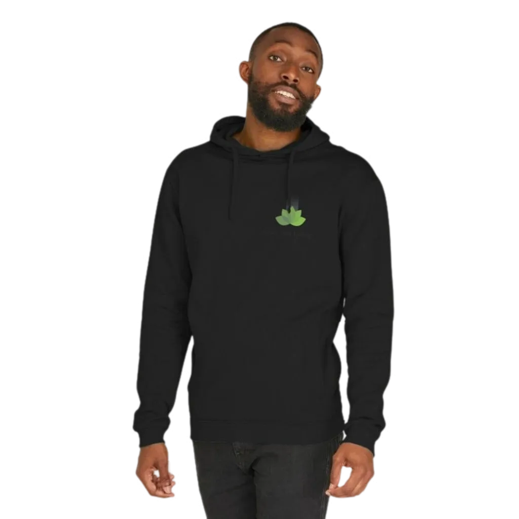 Mens Organic Cotton Hoodie Black - Ejb eco - Vegan Friendly