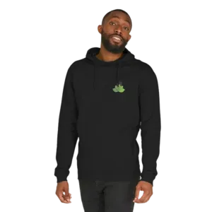 Mens Organic Cotton Hoodie Black - Ejb eco - Vegan Friendly