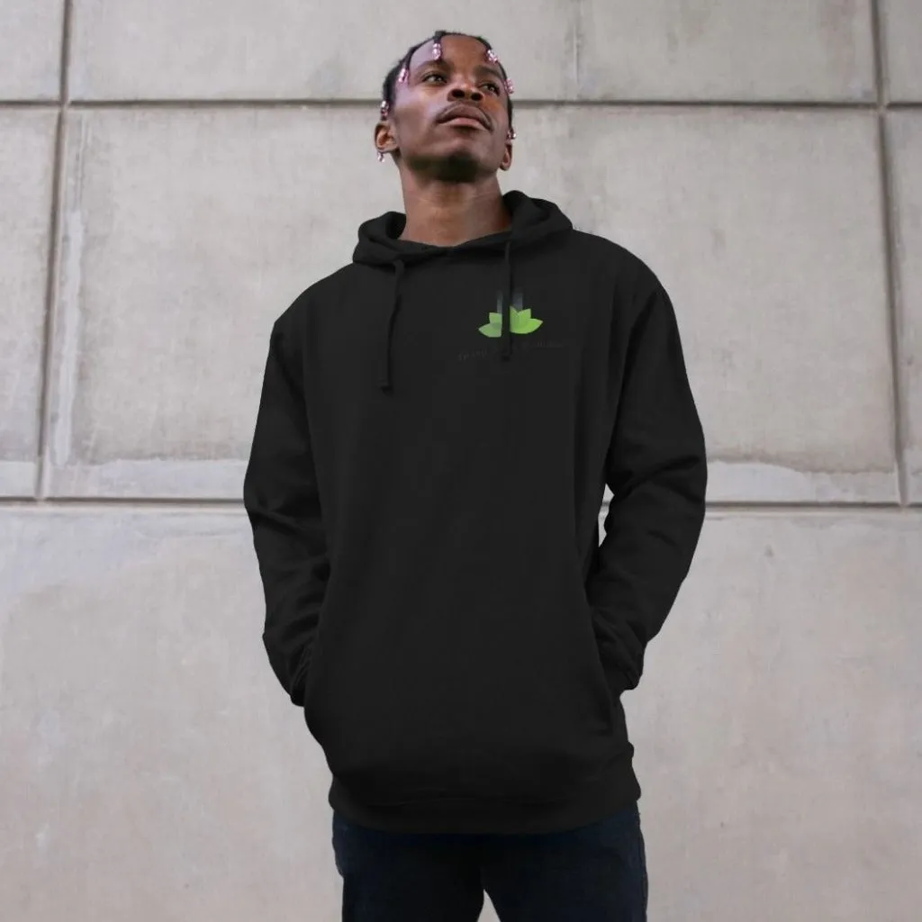 Mens Organic Cotton Hoodie Black - Ejb eco - Vegan Friendly