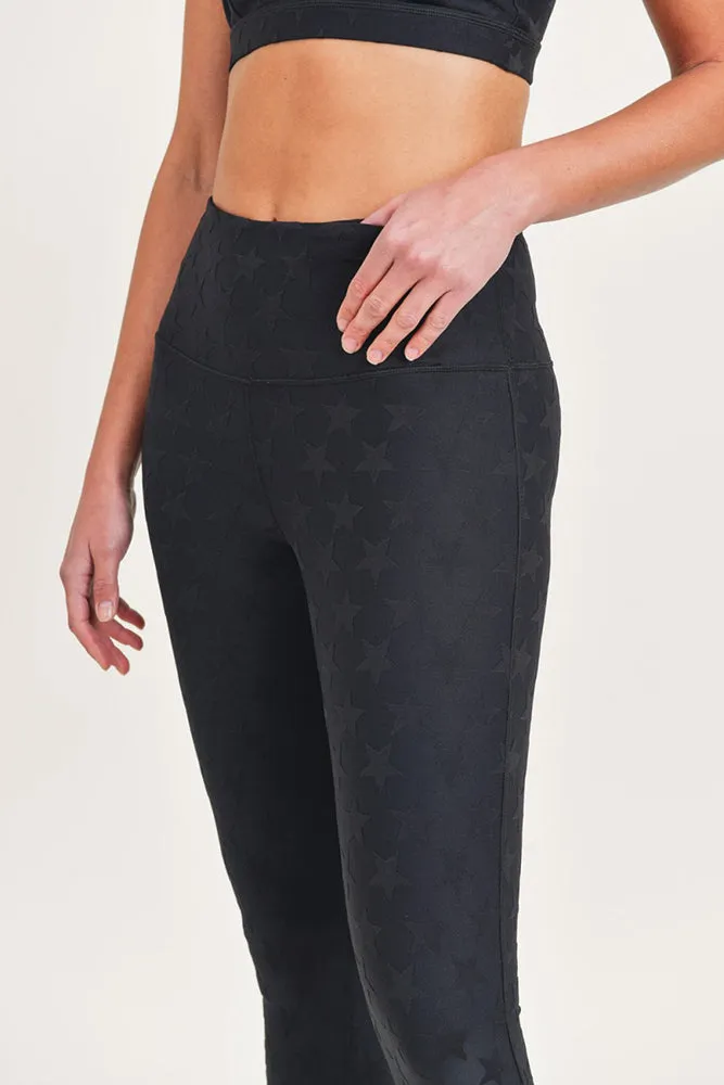 Mono B Textured Star Jacquard TACTEL® Highwaist Leggings