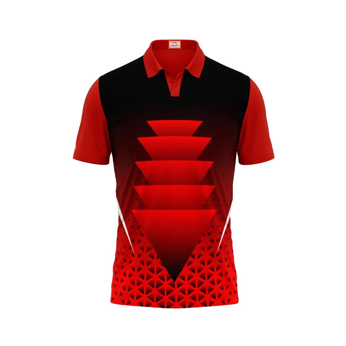 Next Print Customised Polo Neck Red Jersey NPTS94