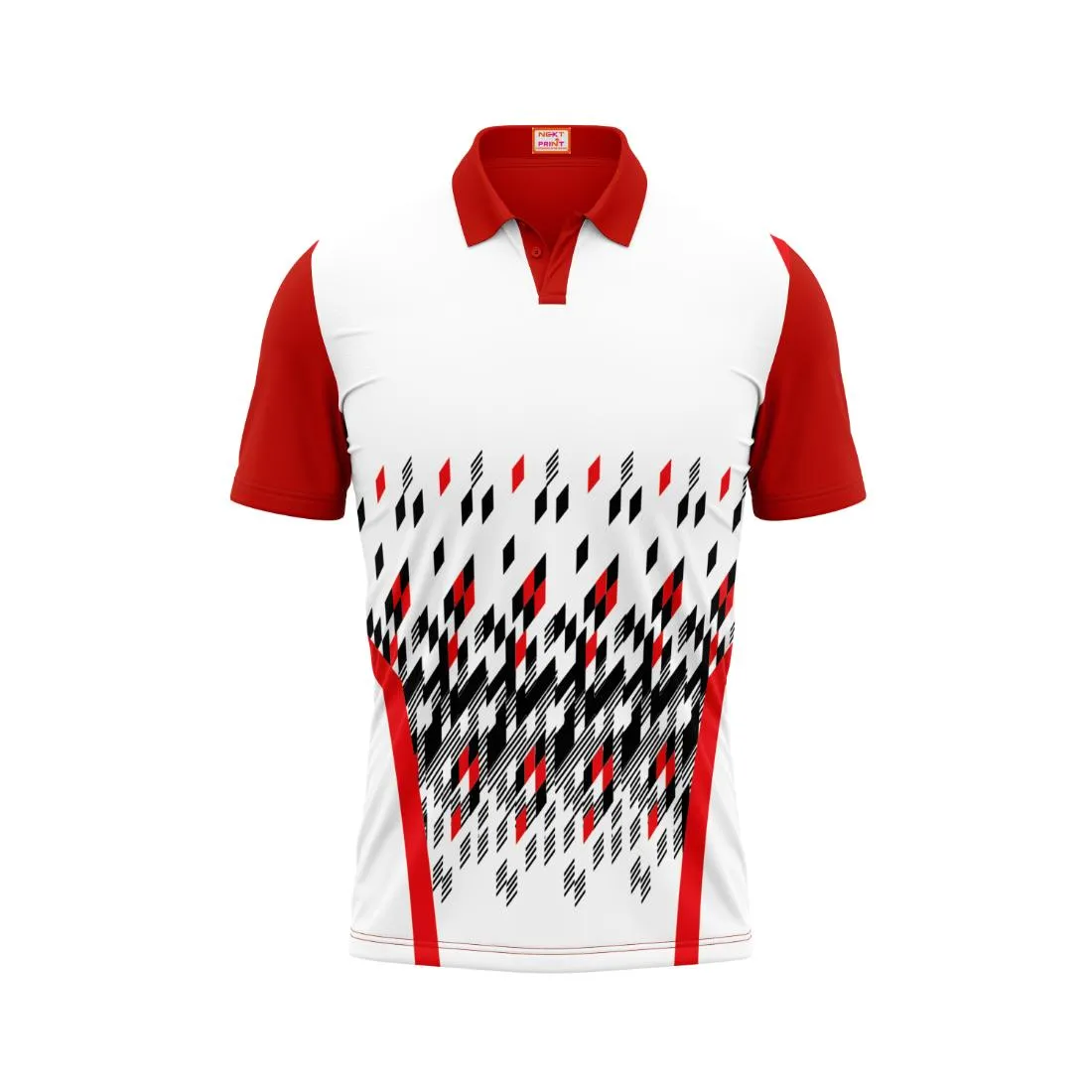 Next Print Customized Polo Neck Red Jersey NPTS21