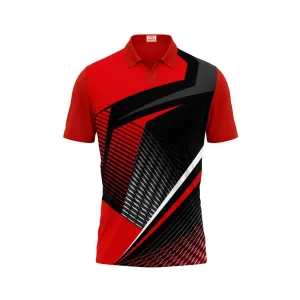 Next Print Customized Polo Neck Red Jersey NPTS56