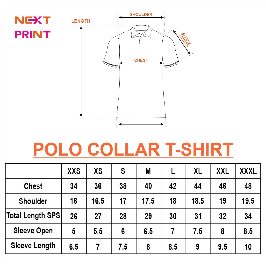 Next Print Customized Polo Neck White Jersey NPTS15