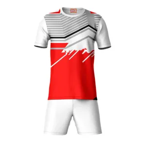 Next Print Round neck jersey white with shorts NPTS16