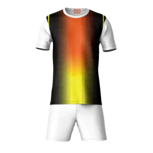 Next Print Round neck jersey white with shorts NPTS171