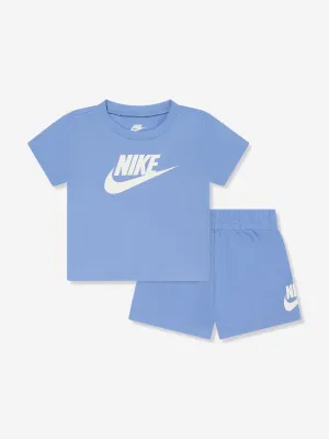 Nike Boys Club T-Shirt And Shorts Set in Blue