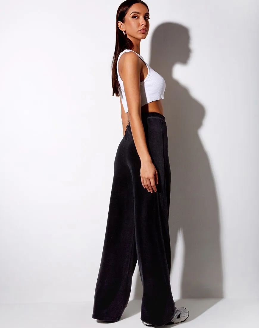 Obeli Trouser in Rib Black