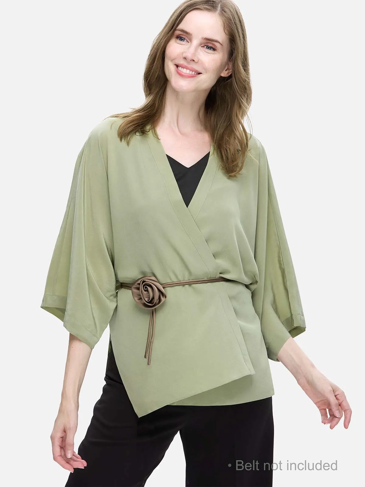 Olive Silk Relax Cardigan