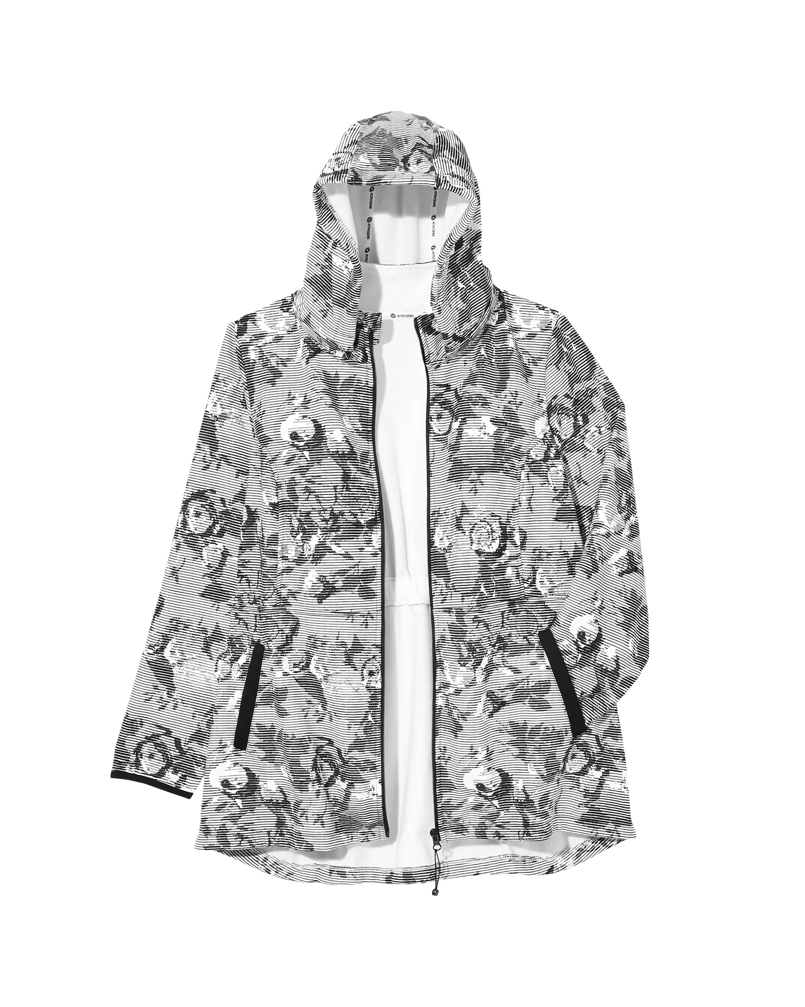 Pico Jacket with Hood | Light Grey / Black