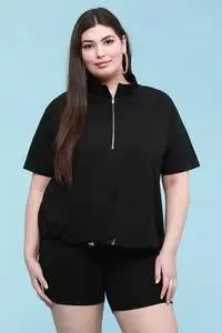 Plus Size French Terry Pullover Sweatshirt