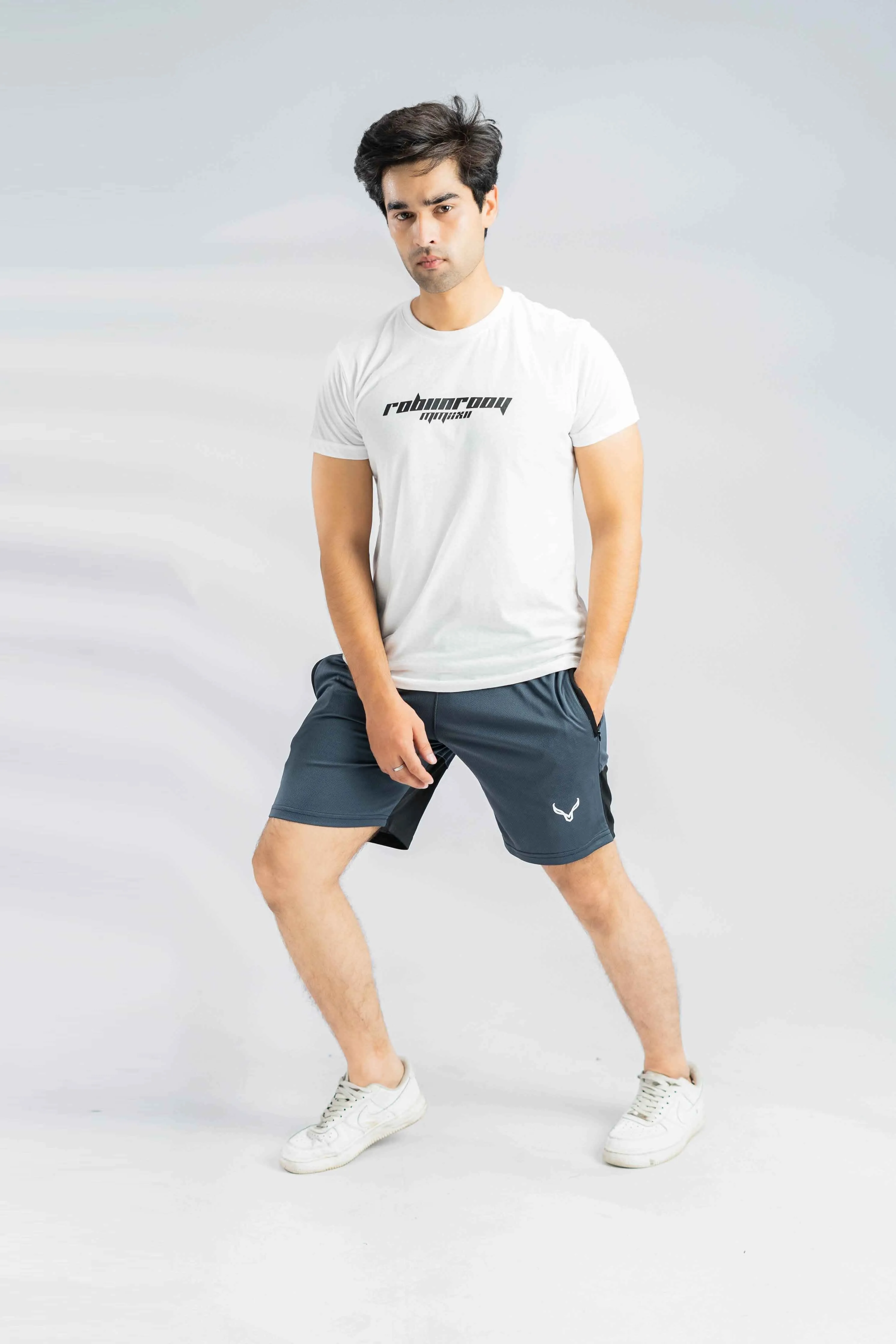 Polo Athletica Men's Rapid-Dry Gym Activewear Shorts with Side Panel