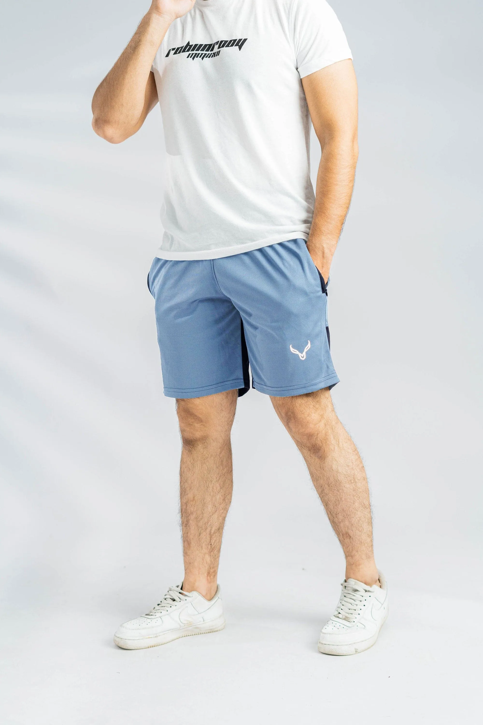 Polo Athletica Men's Rapid-Dry Gym Activewear Shorts with Side Panel