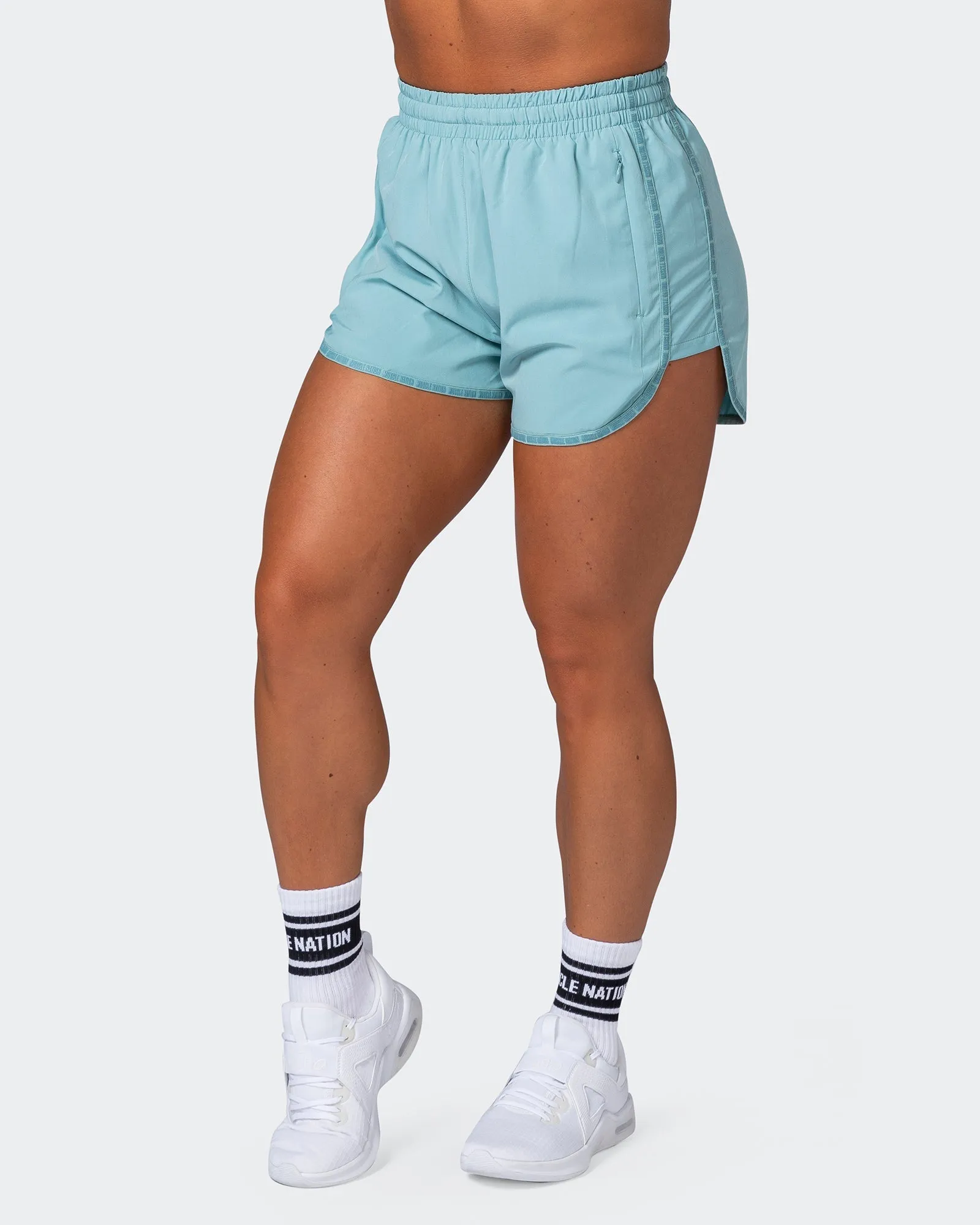 Pump Up Shorts - Dusty Jade